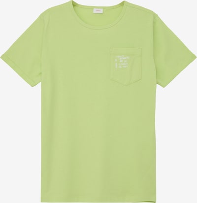 s.Oliver T-Shirt en citron vert / blanc, Vue avec produit
