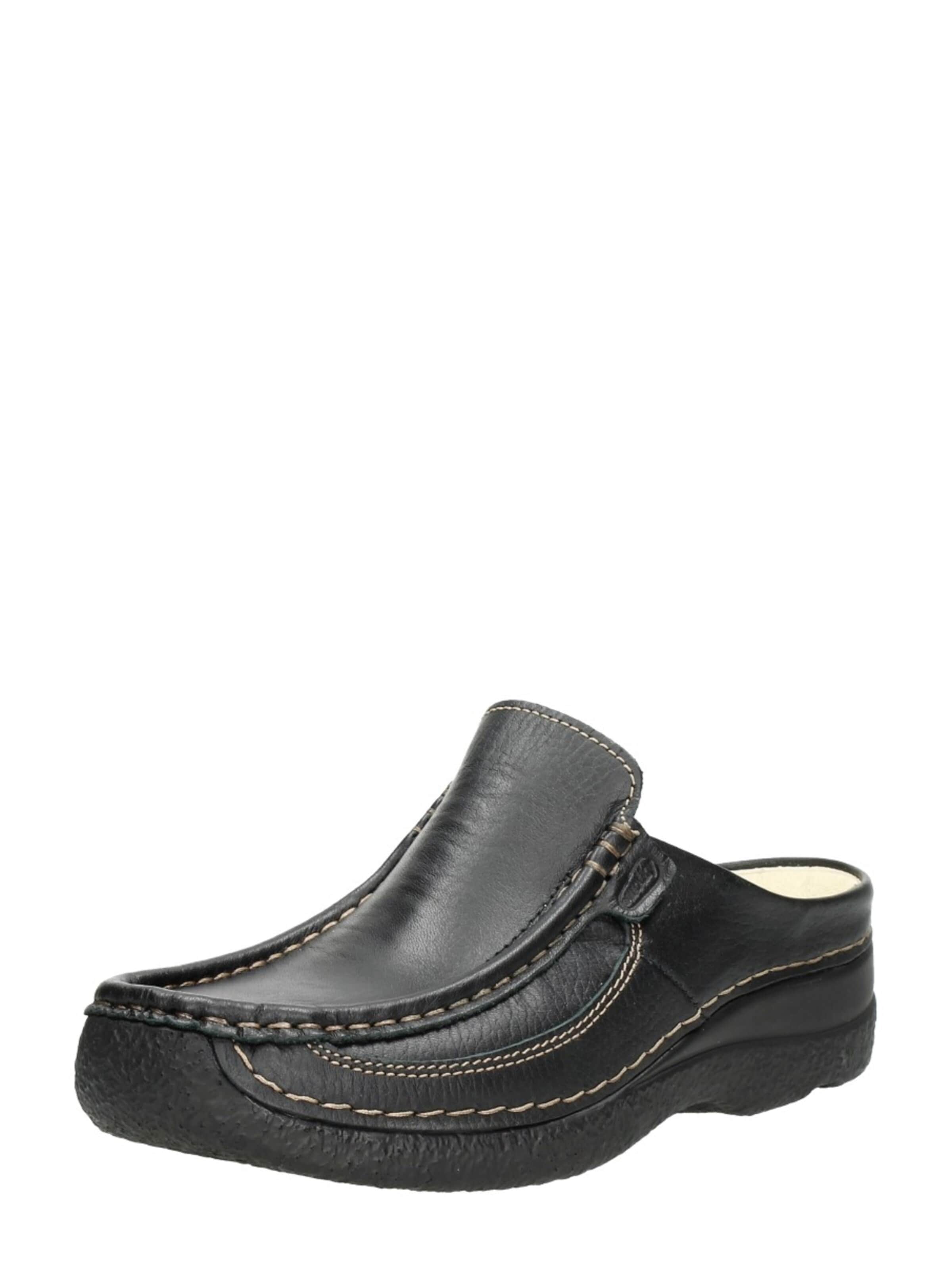 Wolky Huisschoenen 'Roll Slide' in Zwart