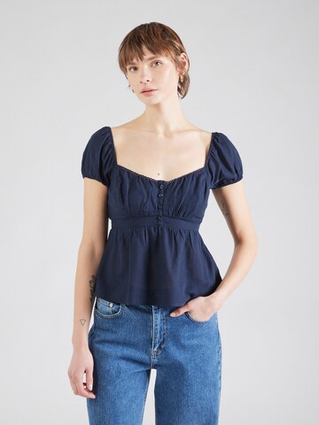 HOLLISTER Bluza 'HERITAGE' | modra barva: sprednja stran