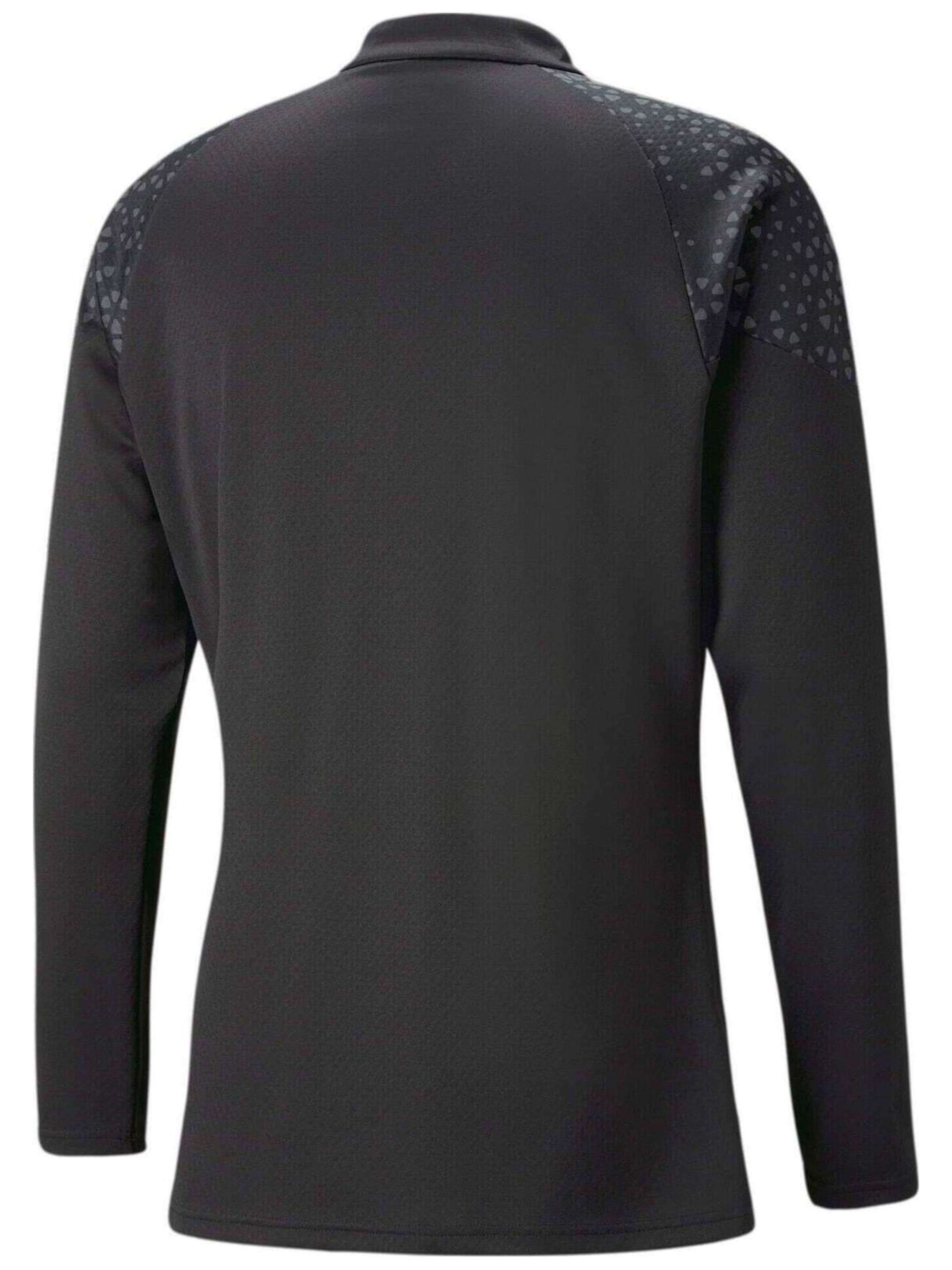 PUMA Shirt 'Puma Teamcup 14 Zip Sweatshirt' in Zwart