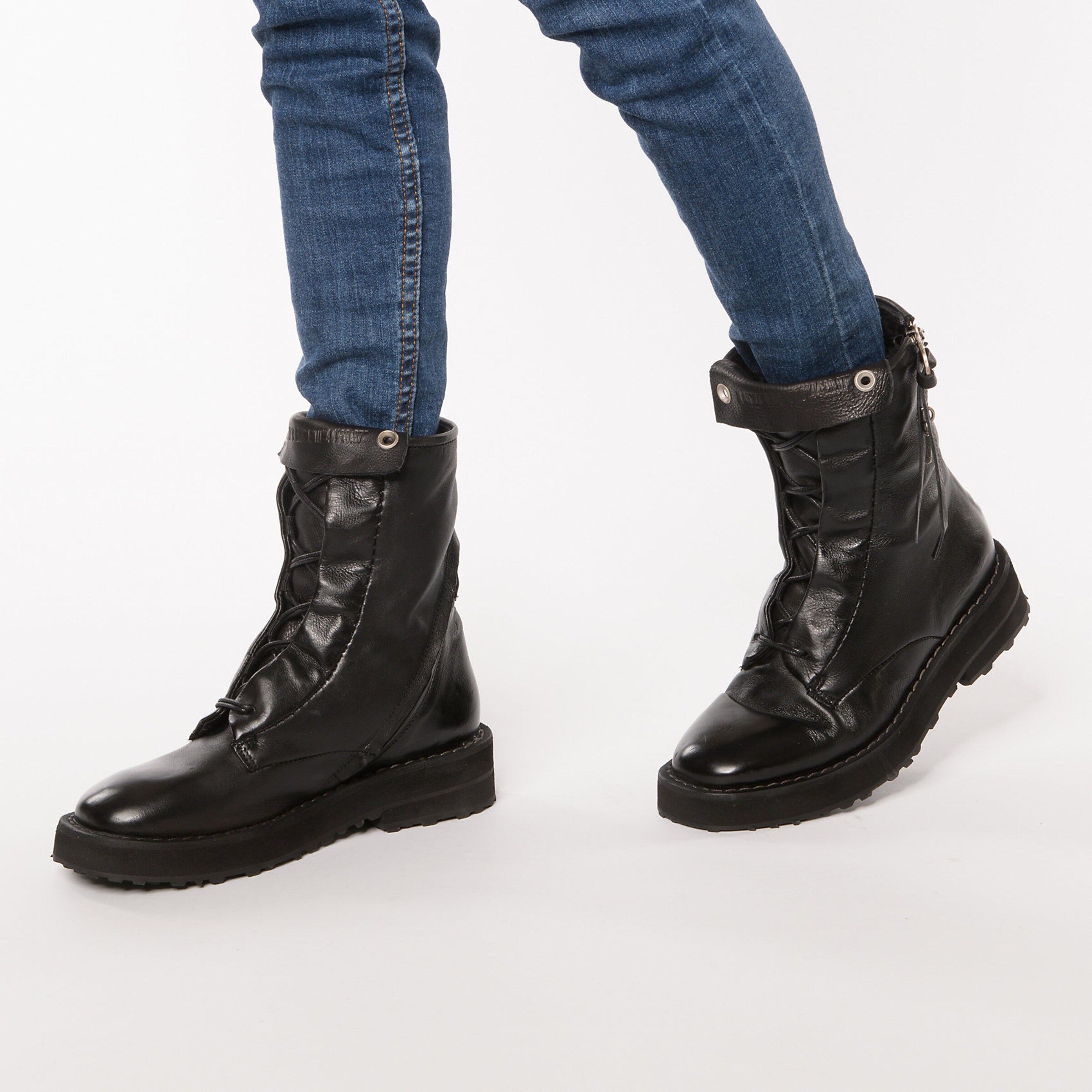 Frauen Stiefeletten A.S.98 Schnürstiefelette 'A58208-0102' in Schwarz - ZX09376 Frauen Stiefeletten A.S.98 Schnürstiefelette 'A58208-0102' in Schwarz - ZX09376