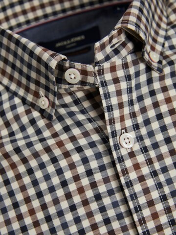 JACK & JONES Regular fit Overhemd in Bruin