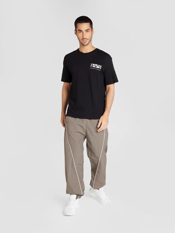 melns JACK & JONES T-Krekls 'GURU'