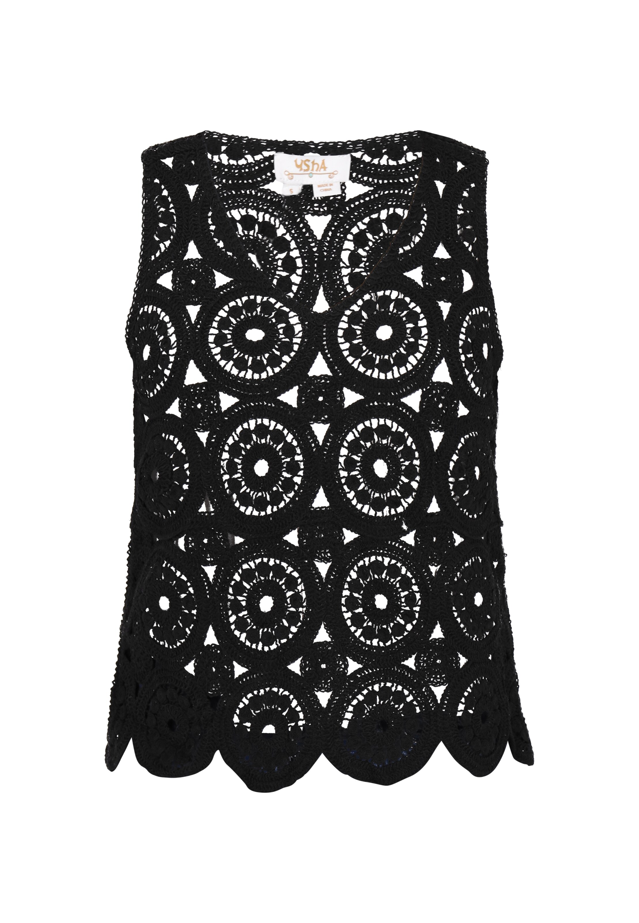 usha FESTIVAL Kampsun 'Fashion Look', värv must: eest vaates