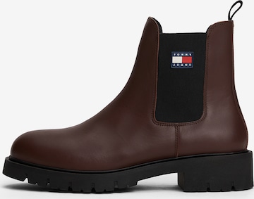 Tommy Jeans - Botas Chelsea en marrón: frente