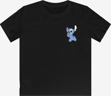 T-Shirt 'Lilo And Stitch' F4NT4STIC en noir : devant