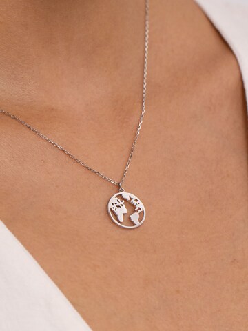 PURELEI Ketting 'World Map ' in Zilver