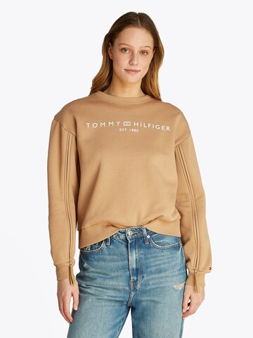 žalia TOMMY HILFIGER Megztinis be užsegimo: priekis
