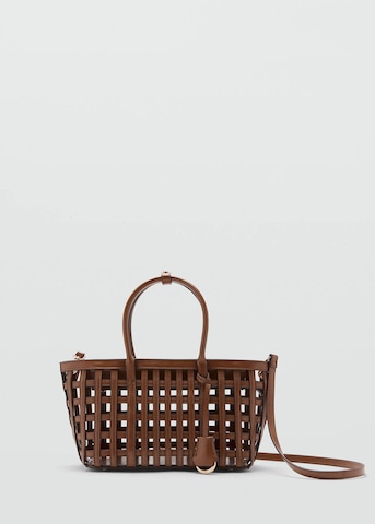 MANGO Handbag 'Cesta' in Brown
