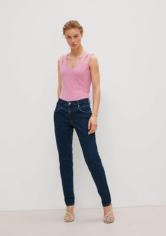 COMMA Slimfit Jeans-Hose in Blau