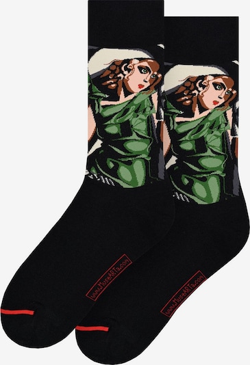 MuseARTa Chaussettes en mélange de couleurs / noir, Vue avec produit