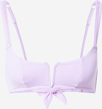 Hunkemöller - Bustier Top de bikini 'Wakaya' en lila: frente