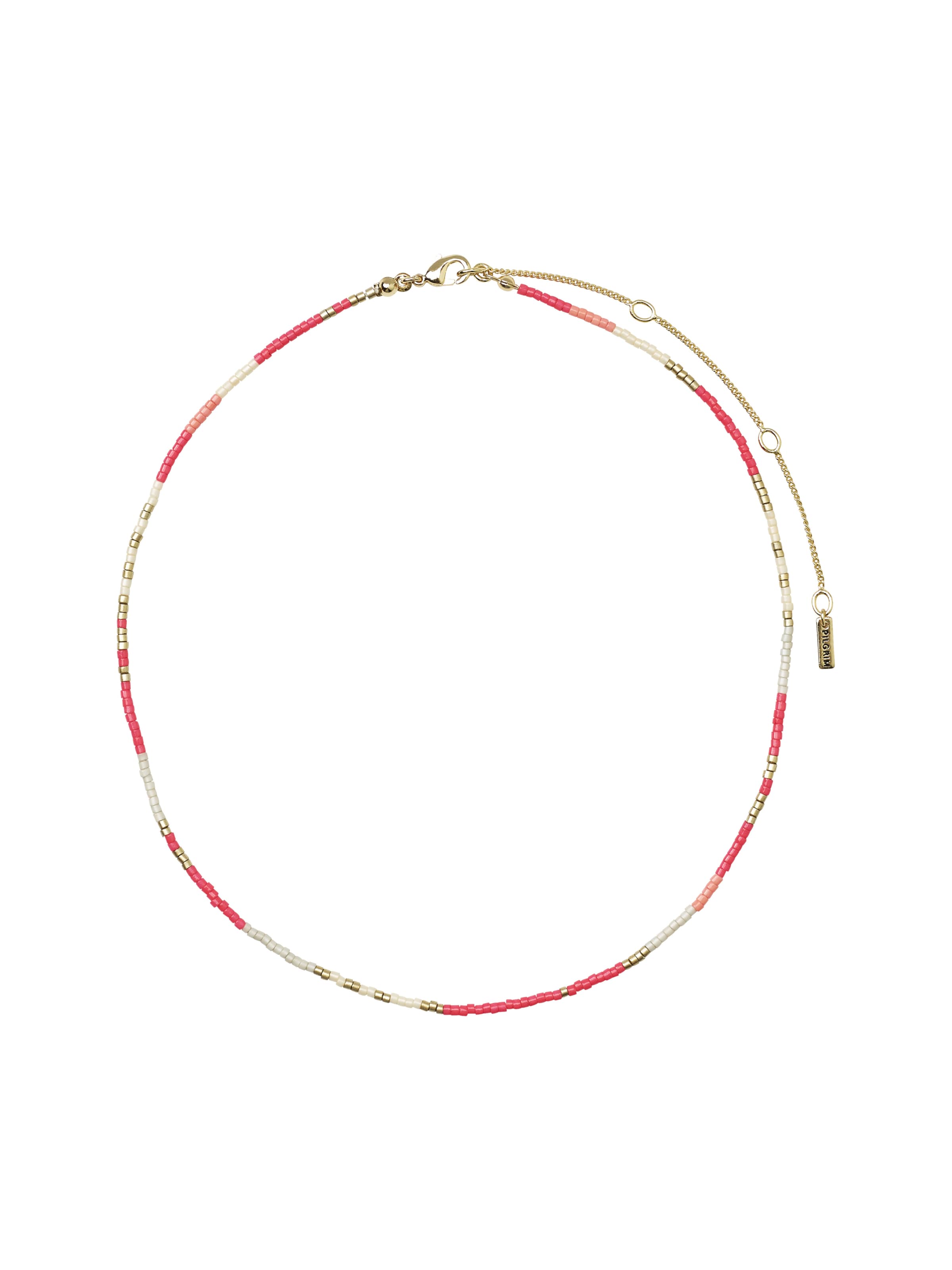 Pilgrim Kette 'Alison' in gold / hellrot / perlweiß, Produktansicht