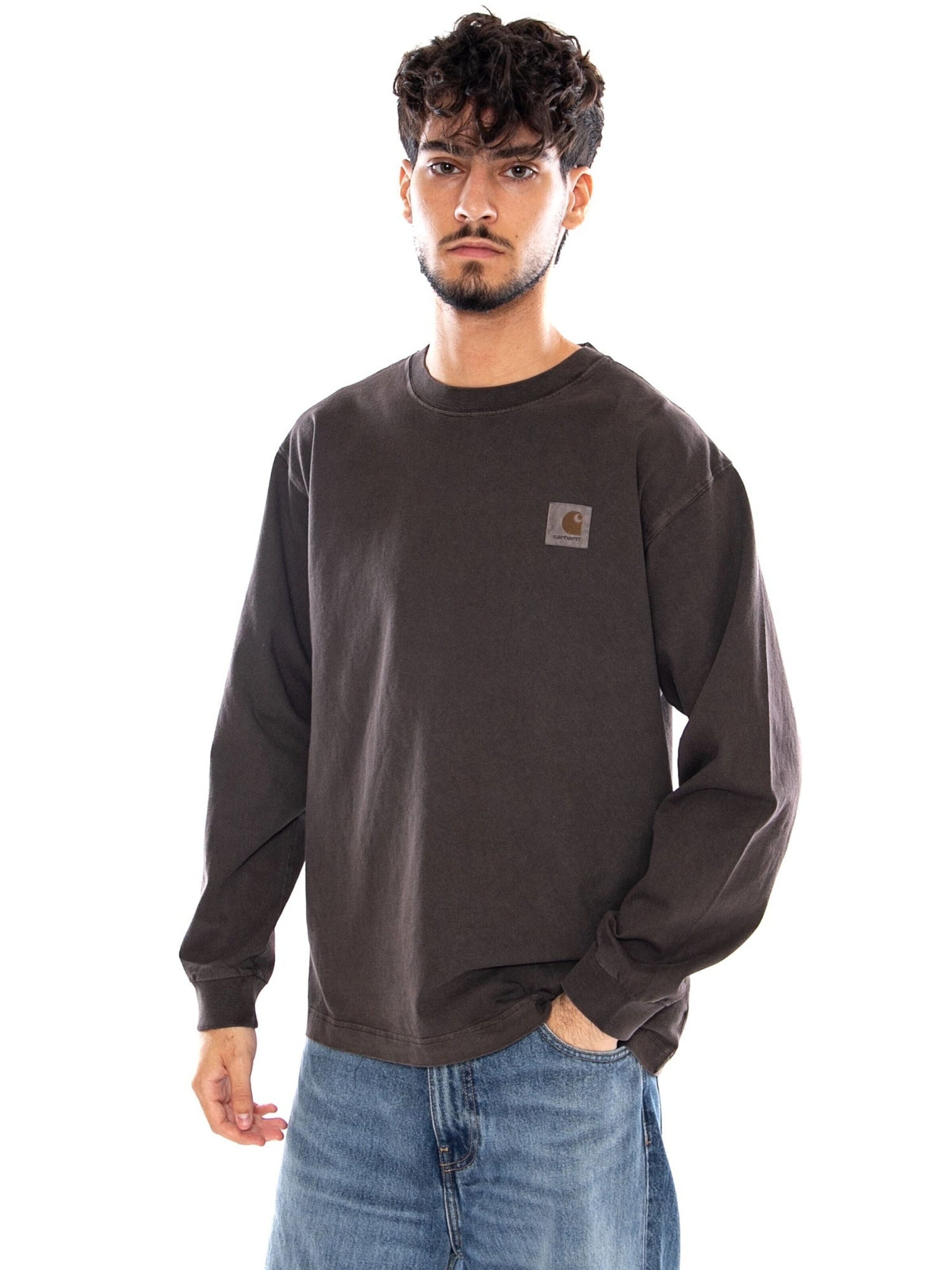 Carhartt WIP Shirt 'L/S VISTA T-SHIRT TOBACCO GARMENT DYED' in Brown