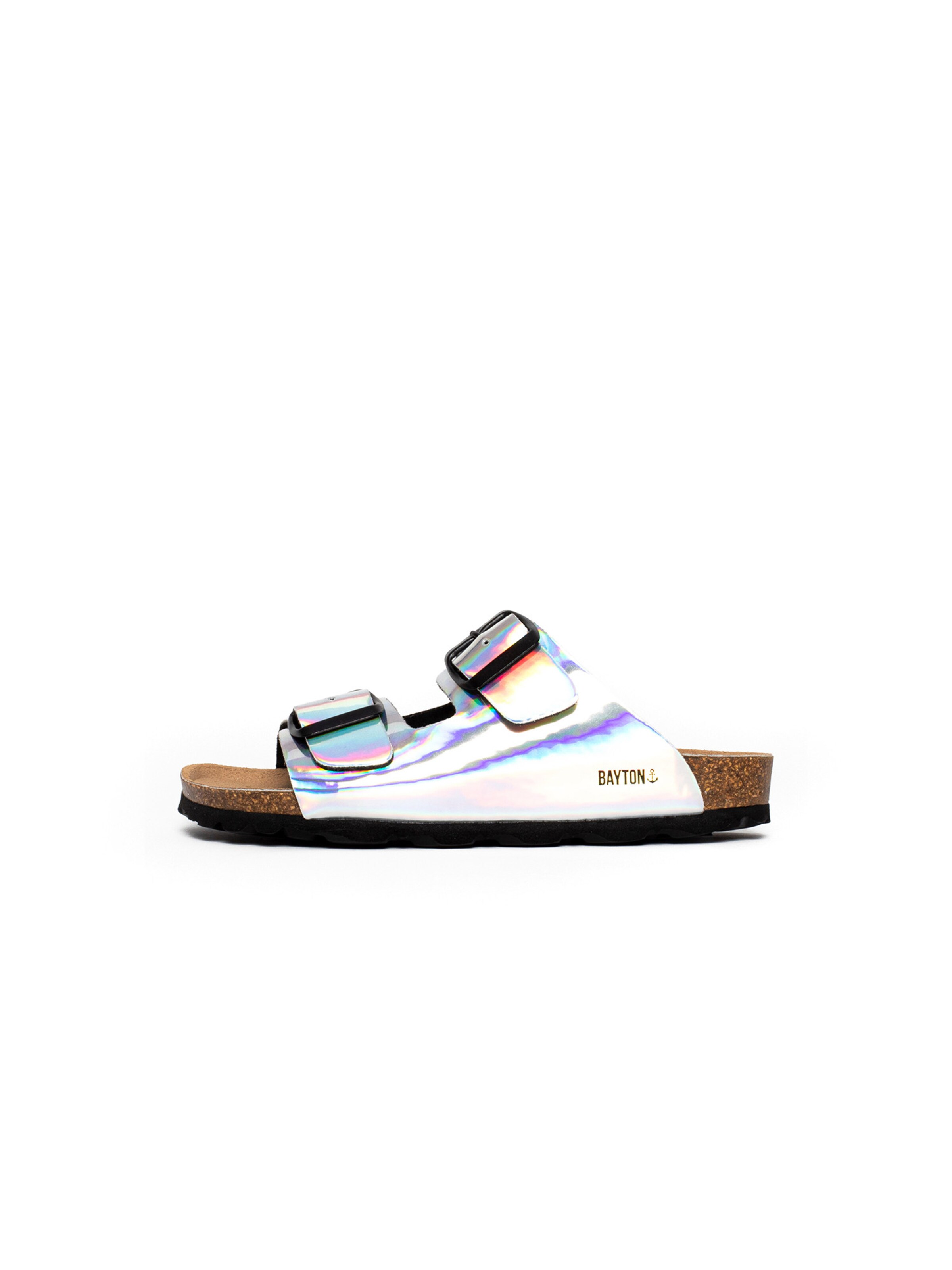 Pantoufle &#x27;Atlas&#x27; Bayton en argent : devant