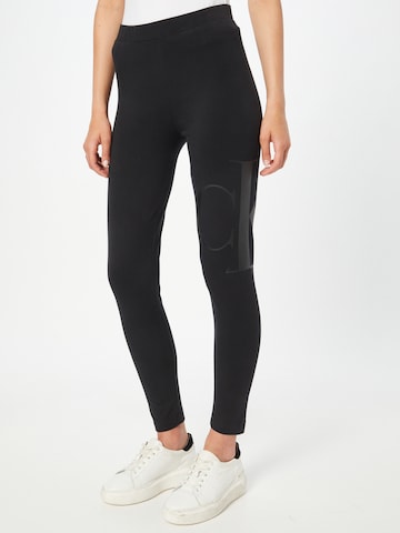 Calvin Klein Jeans Skinny Leggings in Black: front