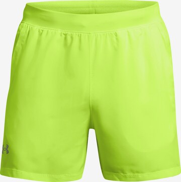 UNDER ARMOUR Regular Workout Pants 'Launch 5' in Green: front