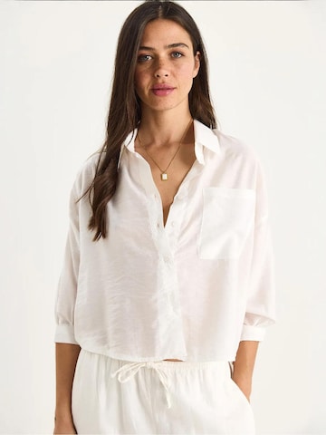 Bianco Lucci Bluse in Weiß: Vorderseite