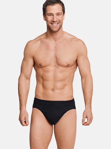 SCHIESSER Slip 'Cotton Essentials Authentic' in Black: front