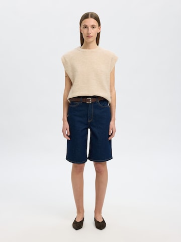 Pull-over 'SLFLULU' SELECTED en beige