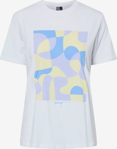 PIECES T-Shirt 'MOLLY' in blau / hellblau / gelb / weiß, Produktansicht