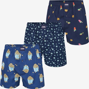 Boxers ' Print Sets ' Happy Shorts en bleu : devant