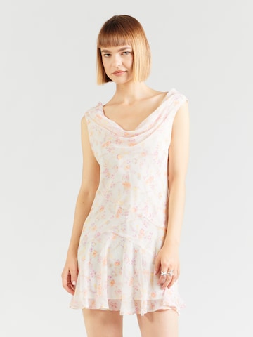 TOPSHOP Сарафан 'NIA' в Ярко-розовый: спереди