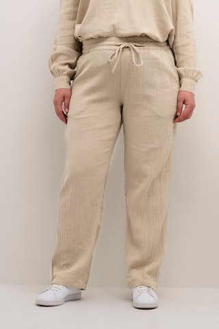 KAFFE CURVE Loosefit Hose 'Hella' in Beige: predná strana