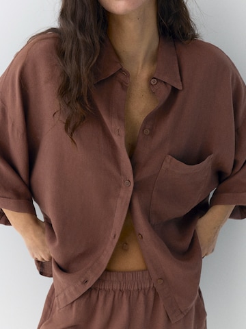 Pull&Bear Blúz 'PACIFIC' - barna