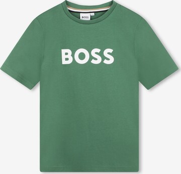 BOSS Kidswear Тениска в зелено: отпред