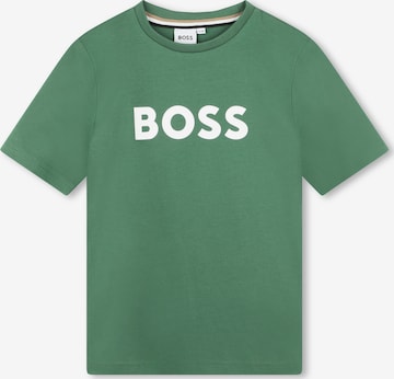 T-Shirt BOSS Kidswear en vert : devant
