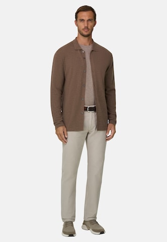 Boggi Milano Regular fit Overhemd in Bruin