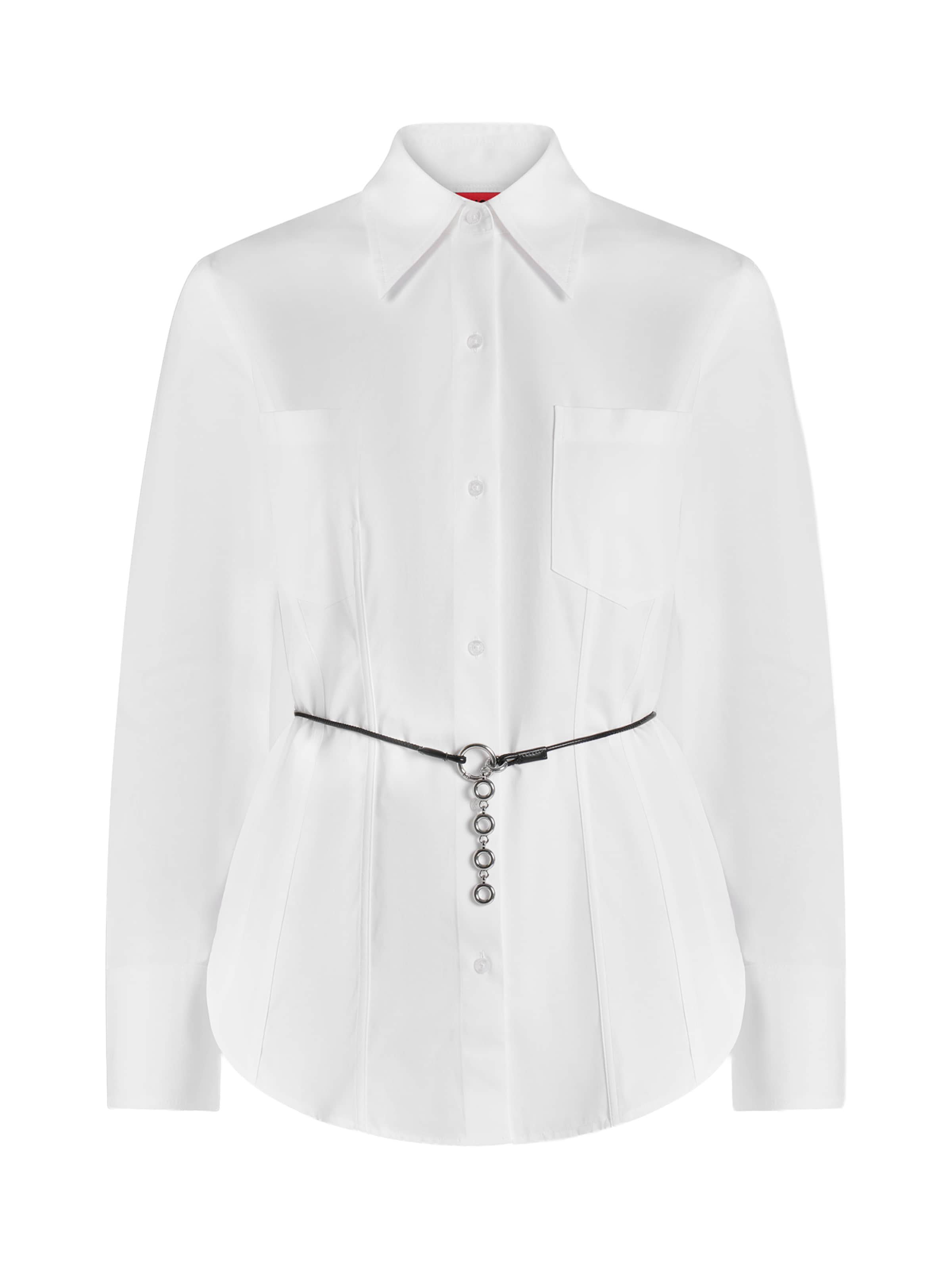 HUGO Blouse 'Elm' in Wit: voorkant