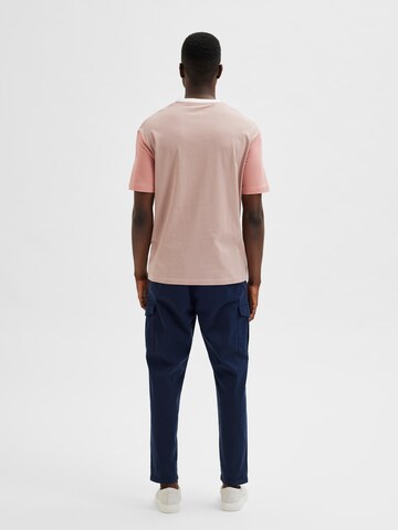 SELECTED HOMME T-Shirt 'Dominic' in Pink