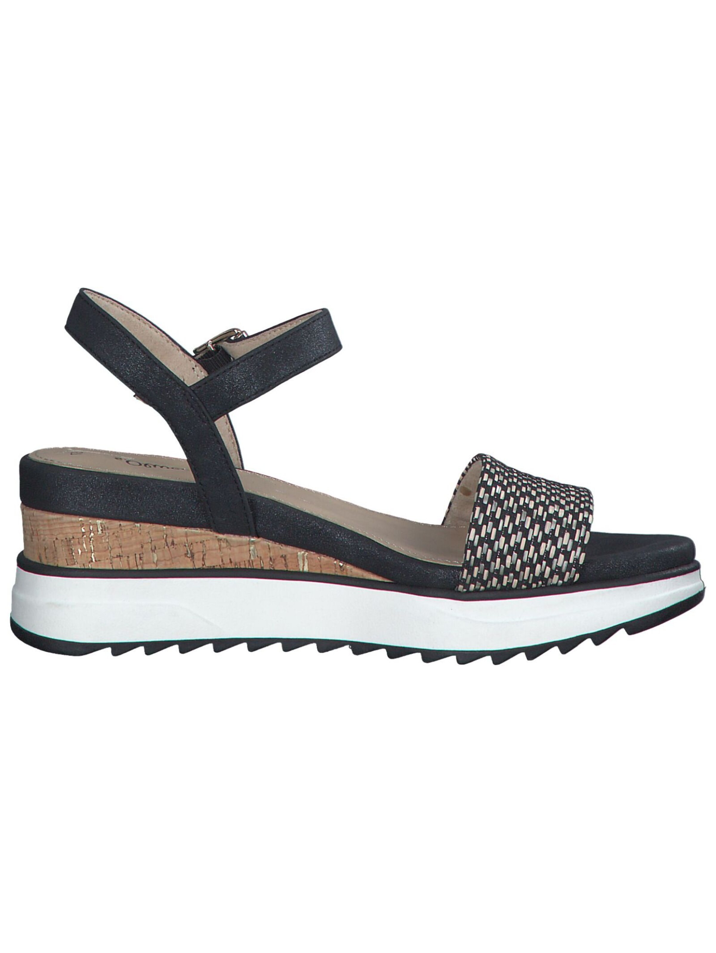 s.Oliver Strap sandal in Black