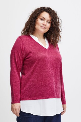 Fransa Curve Sweater 'REXAN' in Pink: front