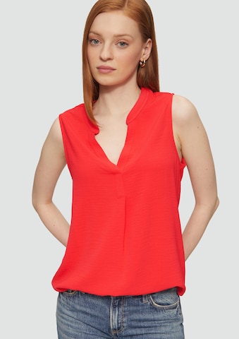 QS Blouse in Rood: voorkant