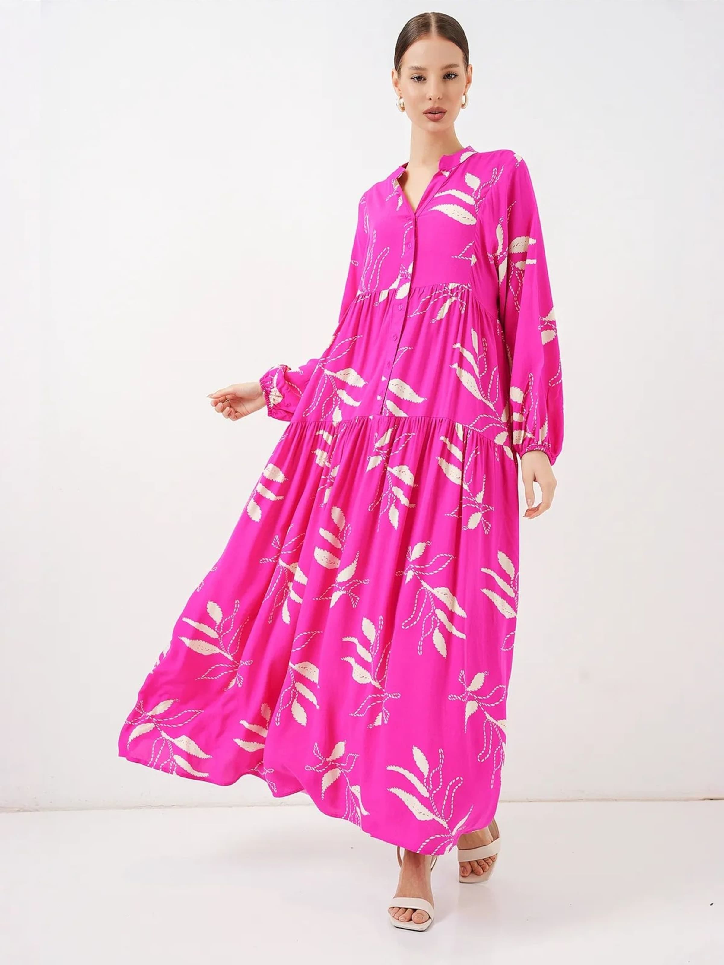 Bigdart Jurk in Roze: voorkant
