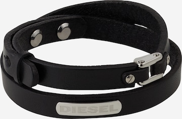 DIESEL - Pulsera en negro: frente