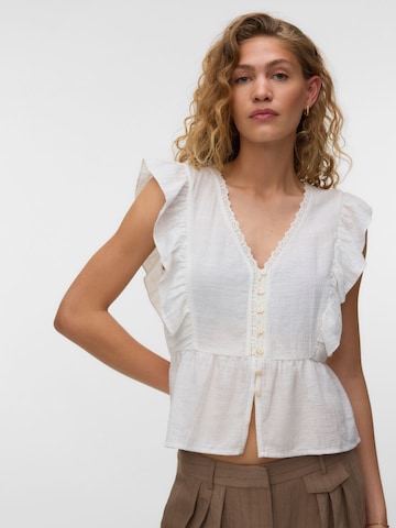 VERO MODA Bluse 'VMVido' i hvid: forside