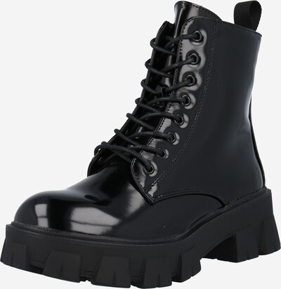 Missguided Schnürstiefelette en schwarz, Vue avec produit