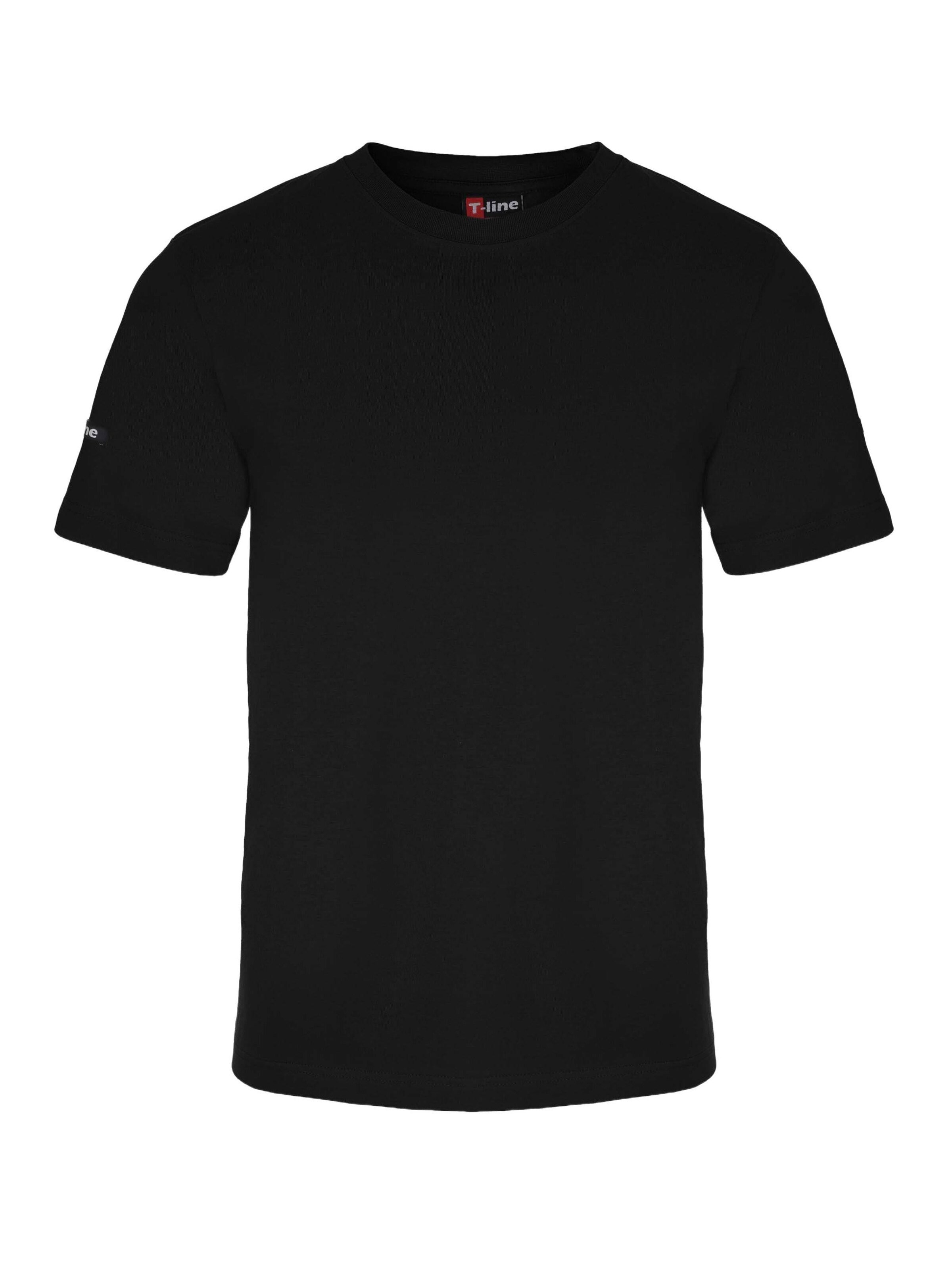 Henderson - Camiseta 'Leichtes Baumwoll-T-Shirt mit Rundhals, T-Line S' en negro: frente