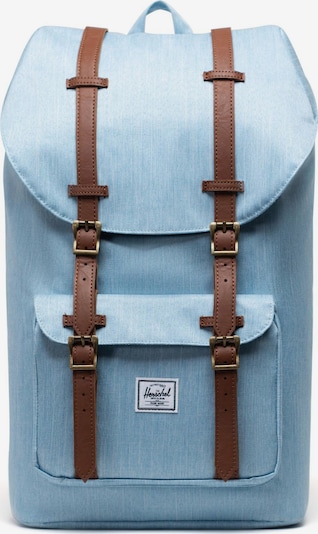 Rucsac 'Little America' Herschel pe albastru deschis / maro, Vizualizare produs
