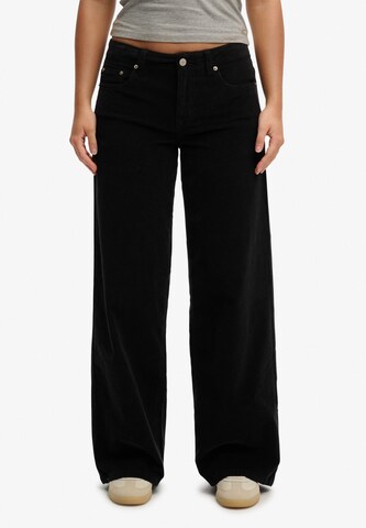 Baggy Pantalon Superdry & Co en noir : devant