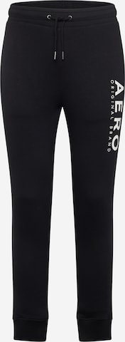 AÉROPOSTALE Tapered Sportbroek in Zwart: voorkant