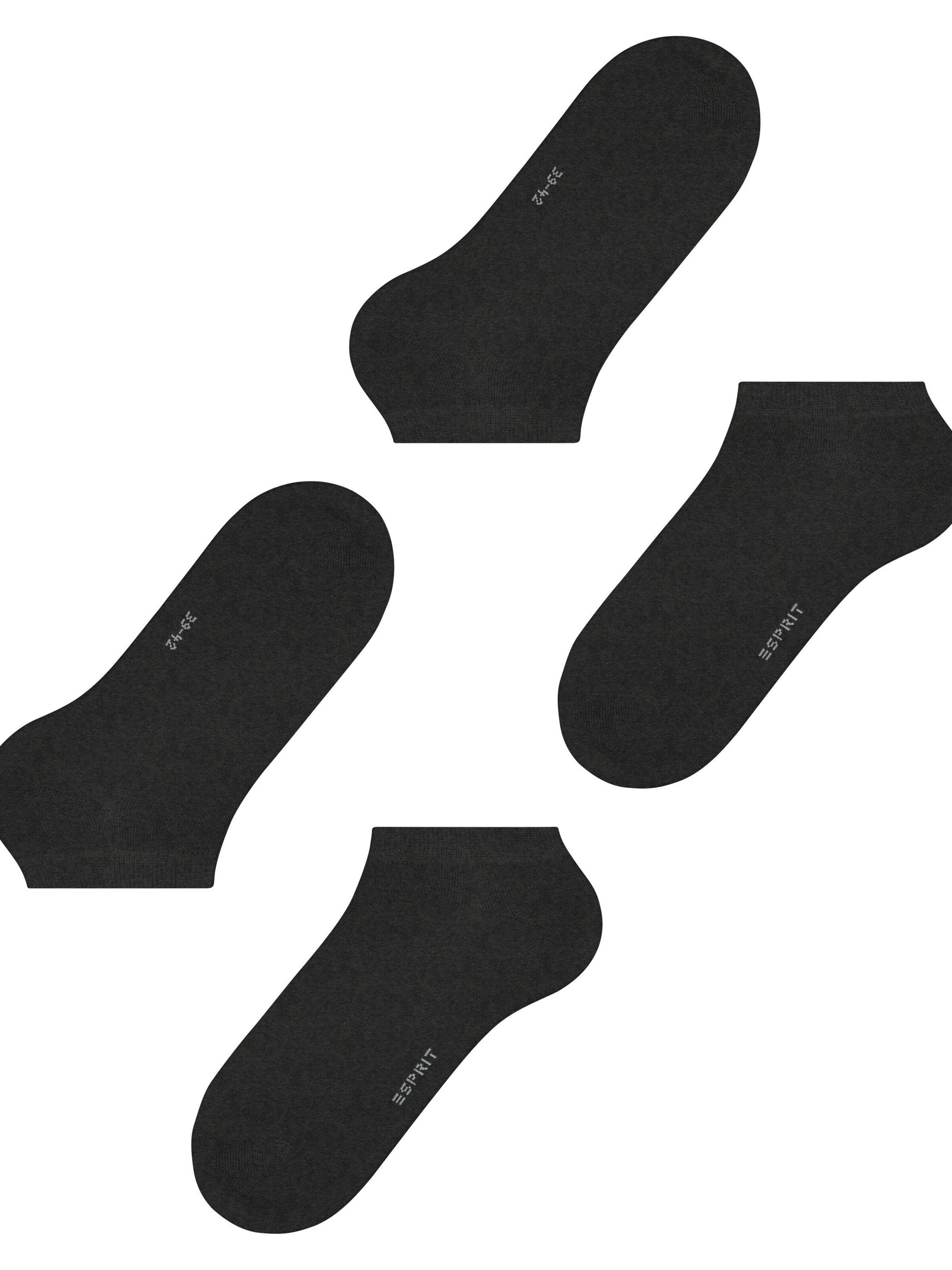 ESPRIT Ankle Socks 'Basic Uni 2-Pack' in Grey: front