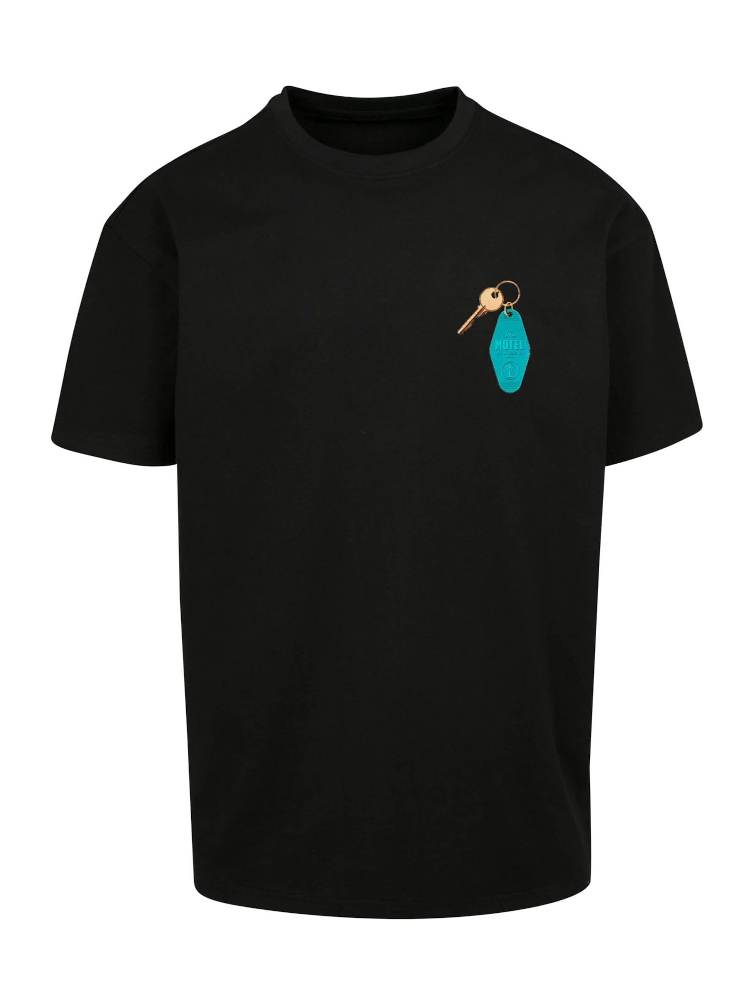 Maglietta 'California Motel' di MT Upscale in nero: frontale