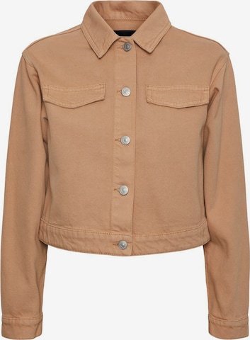 PIECESPrijelazna jakna 'Tessie' - smeđa boja: prednji dio
