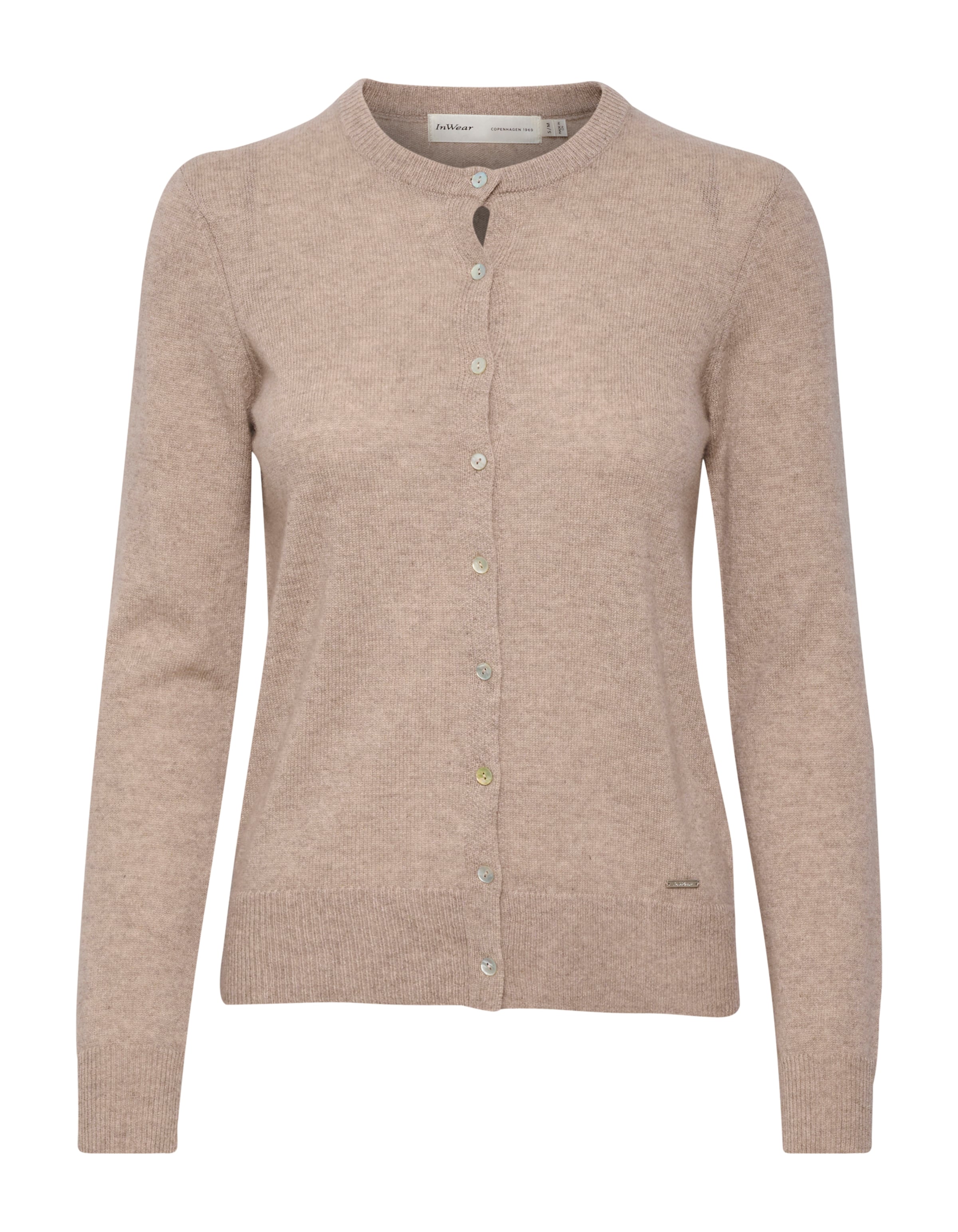 InWear Gebreid vest in Beige: voorkant