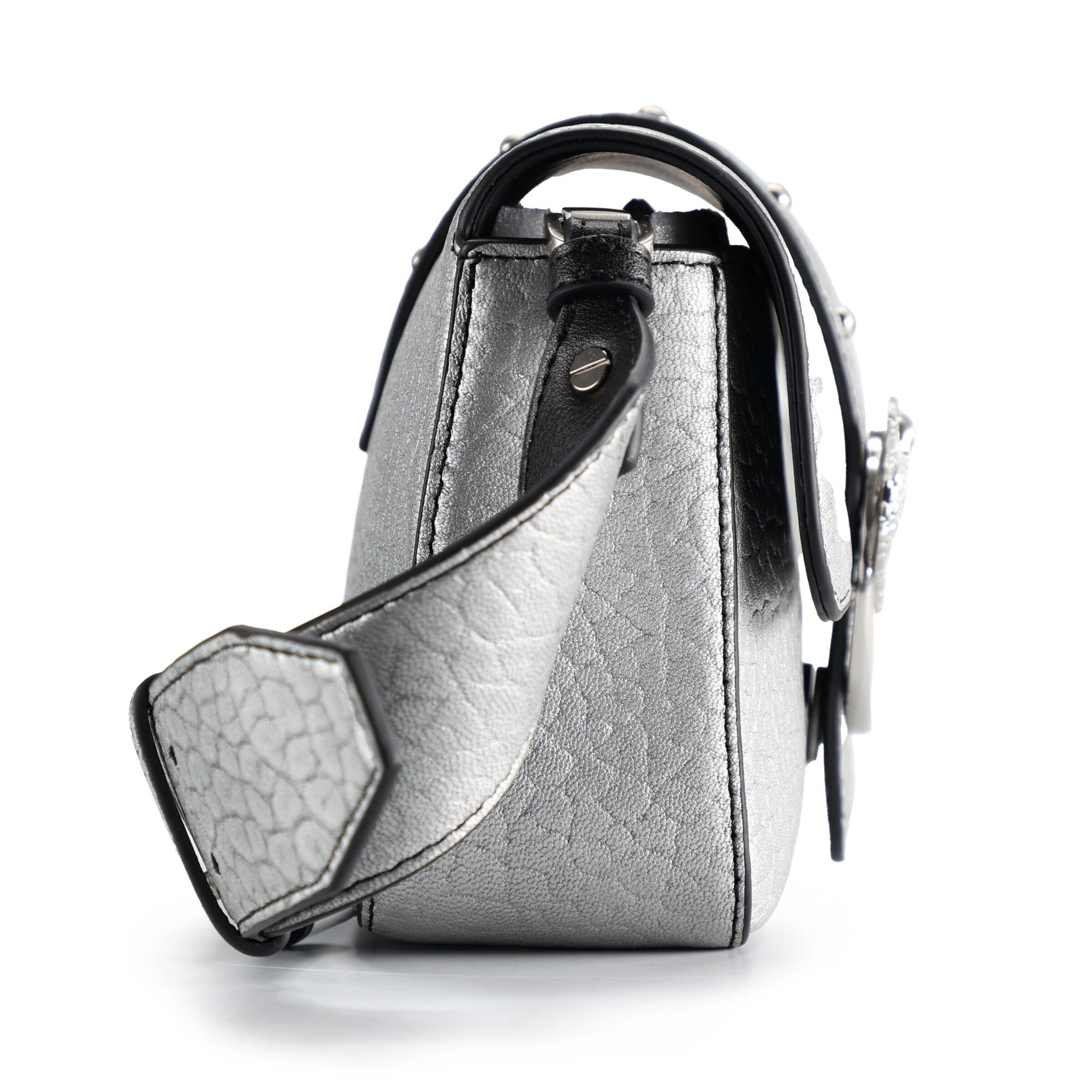 PINKO Crossbody Bag 'Love One' in Silver